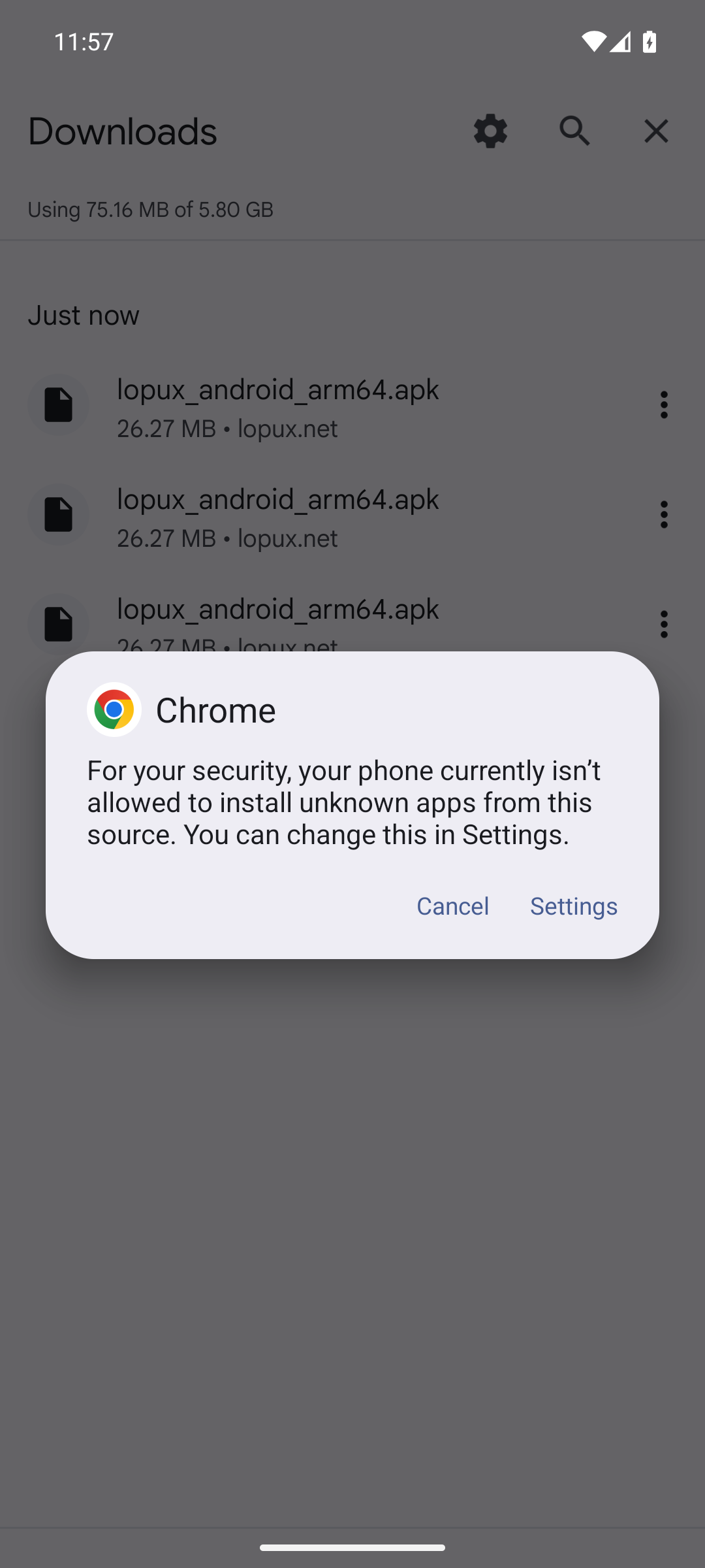 Android odmítá instalaci z neznámého zdroje