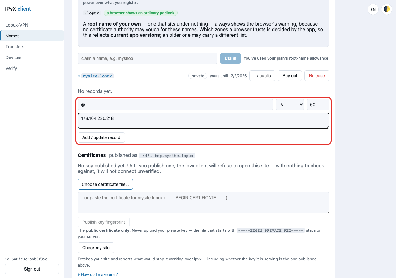 Vyplněný formulář: @, A, 60 a adresa